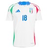 Camisola Itália Barella 18 Homen Equipamento 2ª Euro 2024